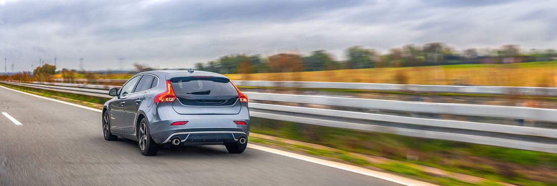 Volvo car mats, featuring a long drive
