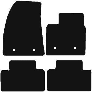 MG MG5 EV two piece rear 245mm clip spacing driver mat 2020 to Present Car Mats